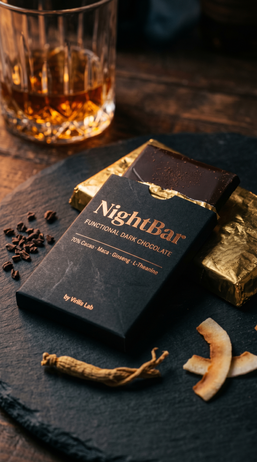 NightBar — Functional Dark Chocolate — 30 g